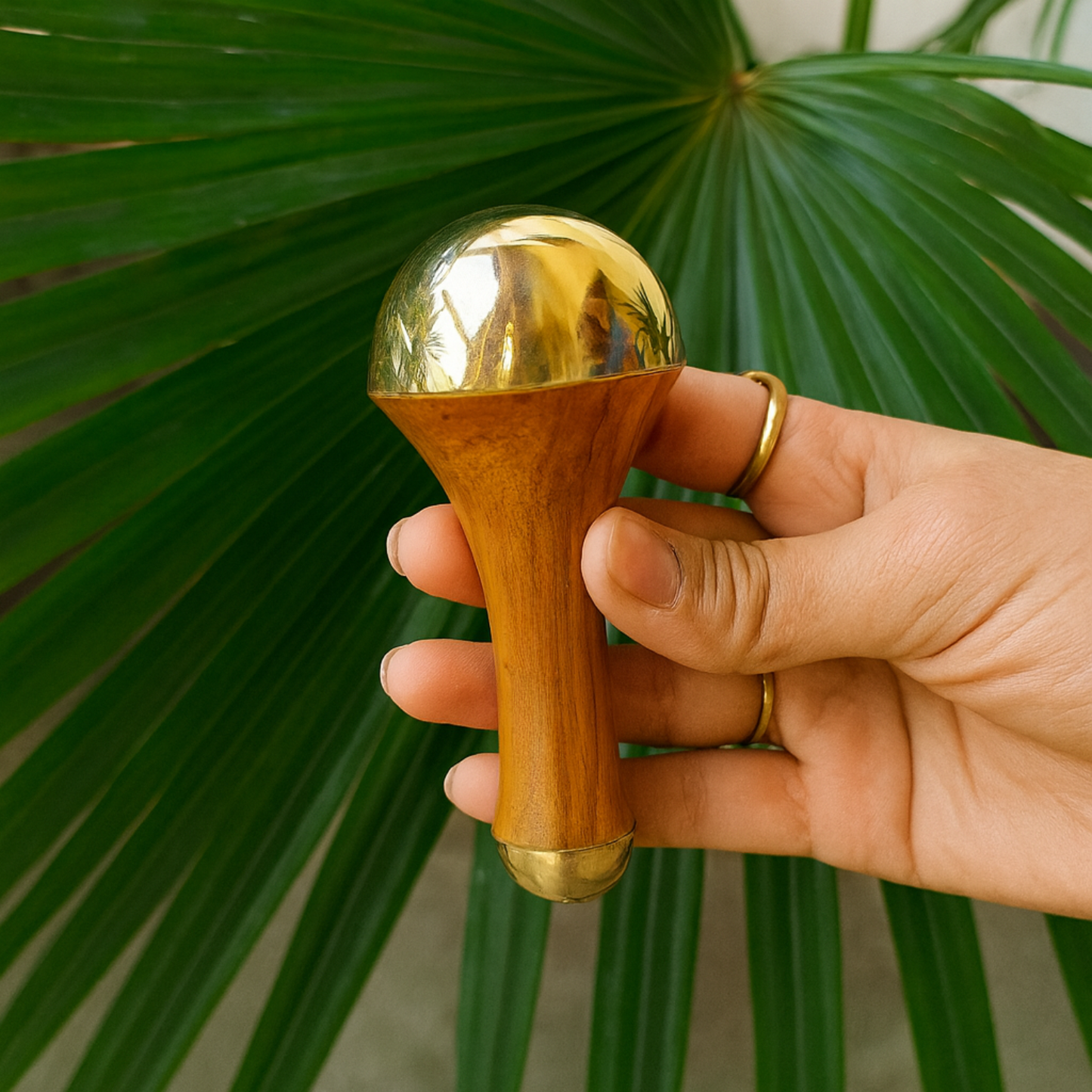 Vintageware® Kansa Wand Double Sided – Ayurvedic Massager for Face & Body Detox