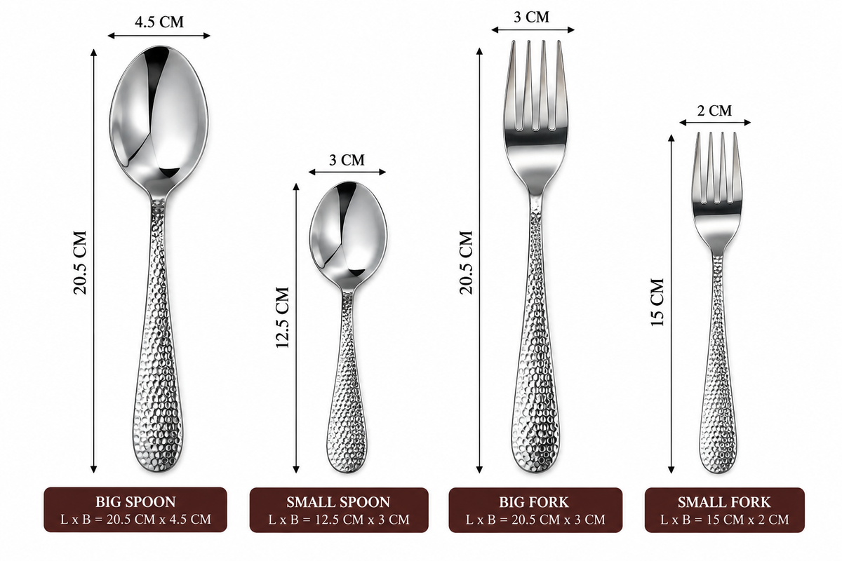 Vintageware 24-Piece Stainless Steel Cutlery Set with Premium Wooden Presentation Box – 12 Spoons & 12 Forks for Dining, Kitchen & Gifting