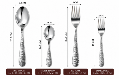 Vintageware 24-Piece Stainless Steel Cutlery Set with Premium Wooden Presentation Box – 12 Spoons & 12 Forks for Dining, Kitchen & Gifting