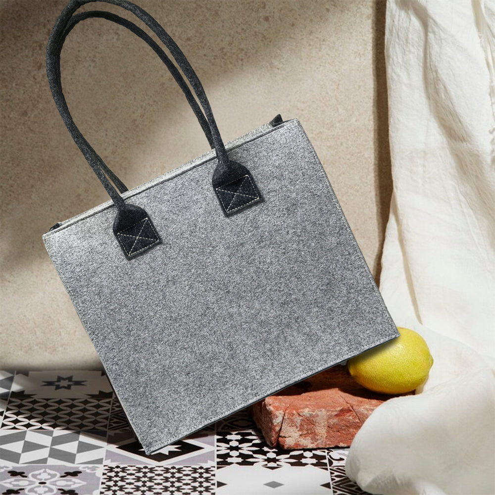 Felt Reusable Shopping Bag, Storage Tote Utility Bag