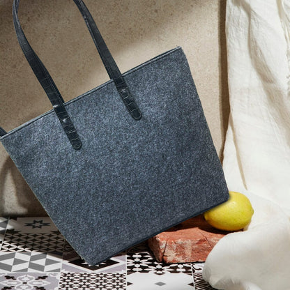Felt Reusable Shopping Bag, Storage Tote Utility Bag