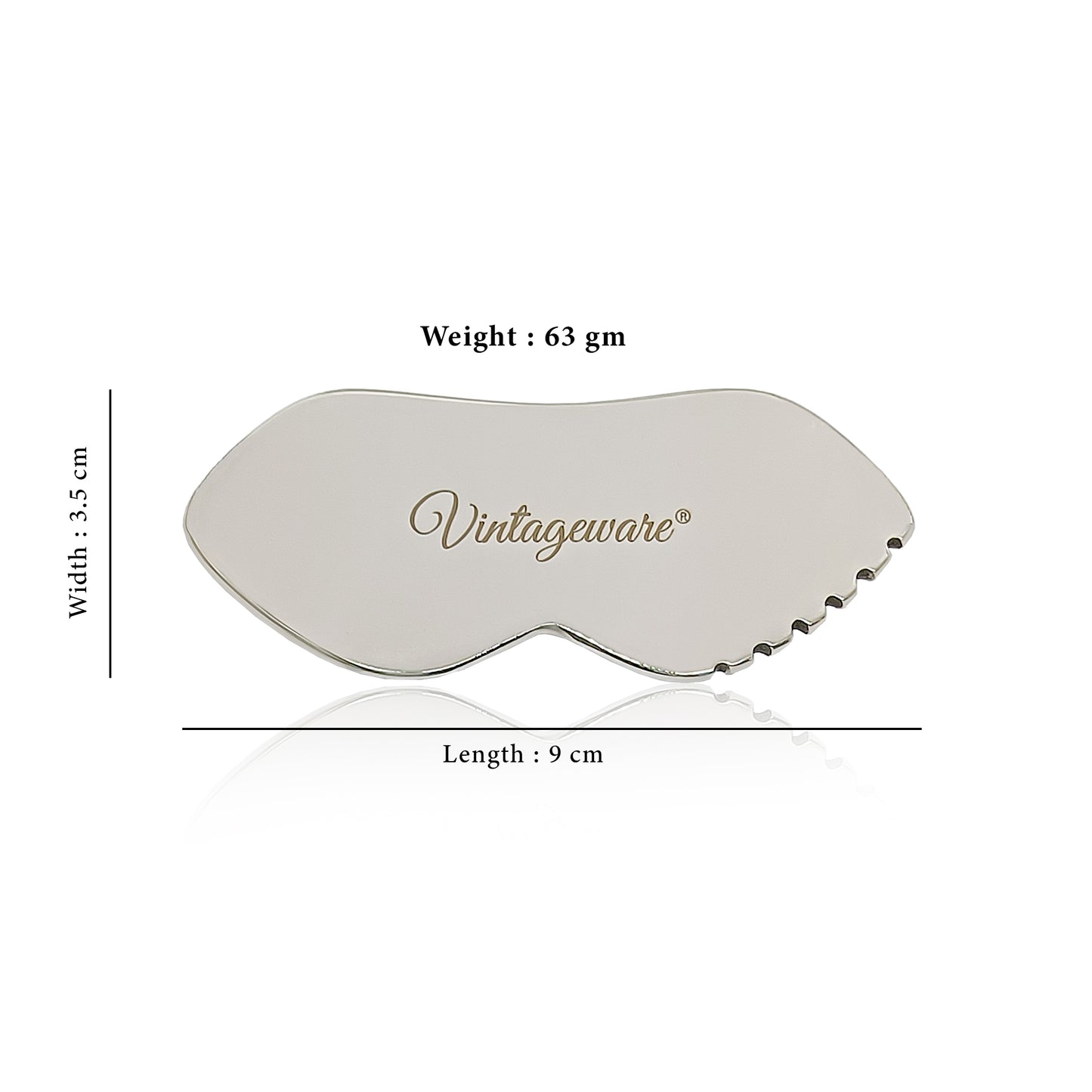 Vintageware® Gua Sha Steel – Premium Steel Facial Tool for Skin Wellness