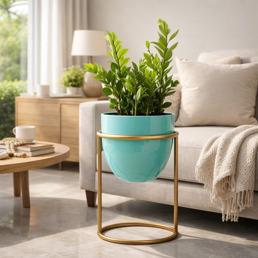 Vintageware® Metal Plant Stand Set for Living Room – Modern Indoor Planter Holder (Buy 1 Set & Get 1 Set Free)