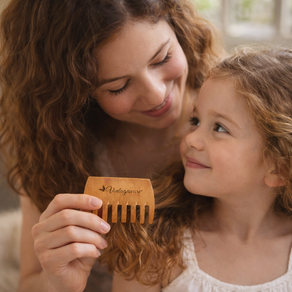 Vintageware® Kacchi Neem Wooden Comb | 100% Natural & Ayurvedic