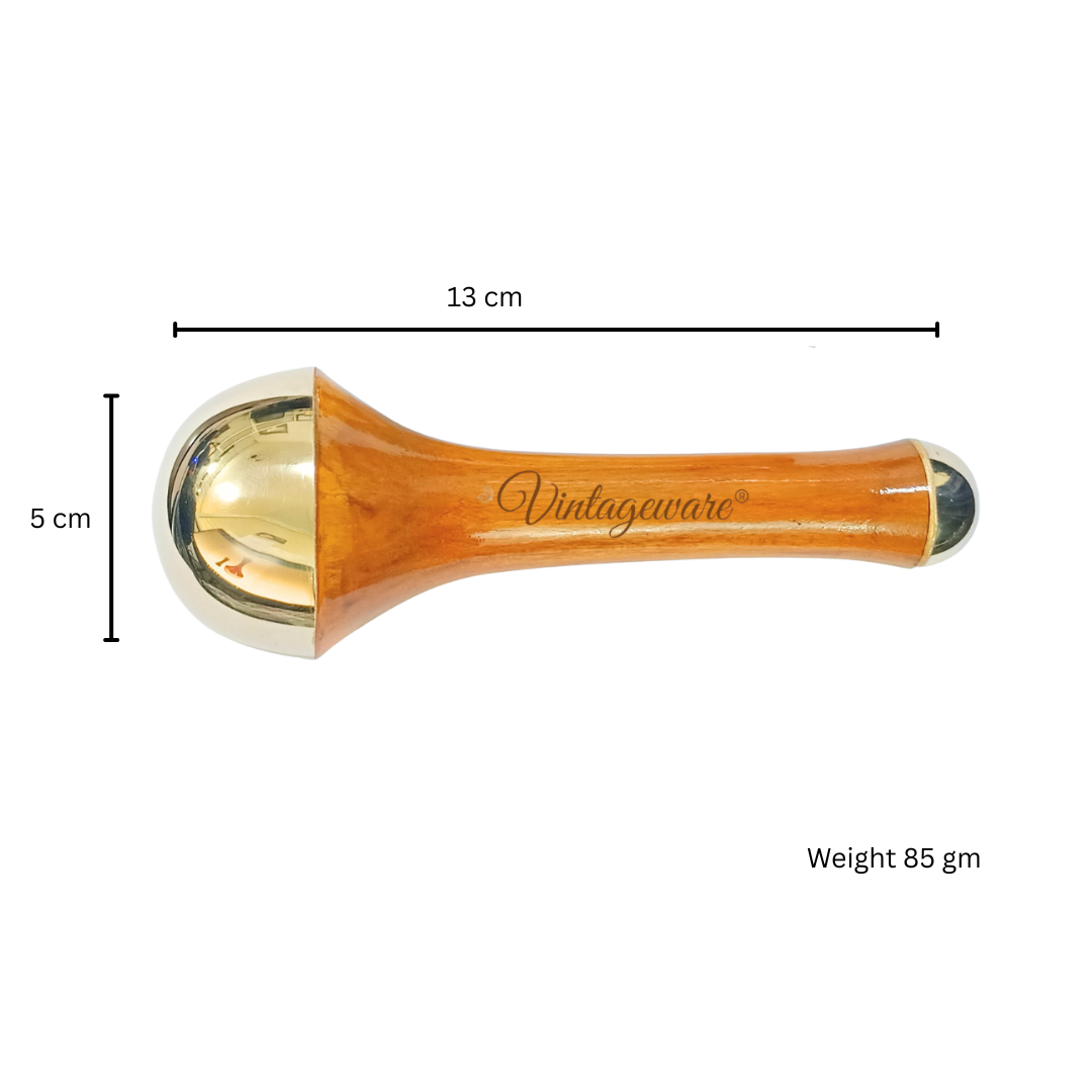 Vintageware® Kansa Wand Double Sided with Kansa Comb | Ayurvedic Massage Set (Kansa Wand-Large)