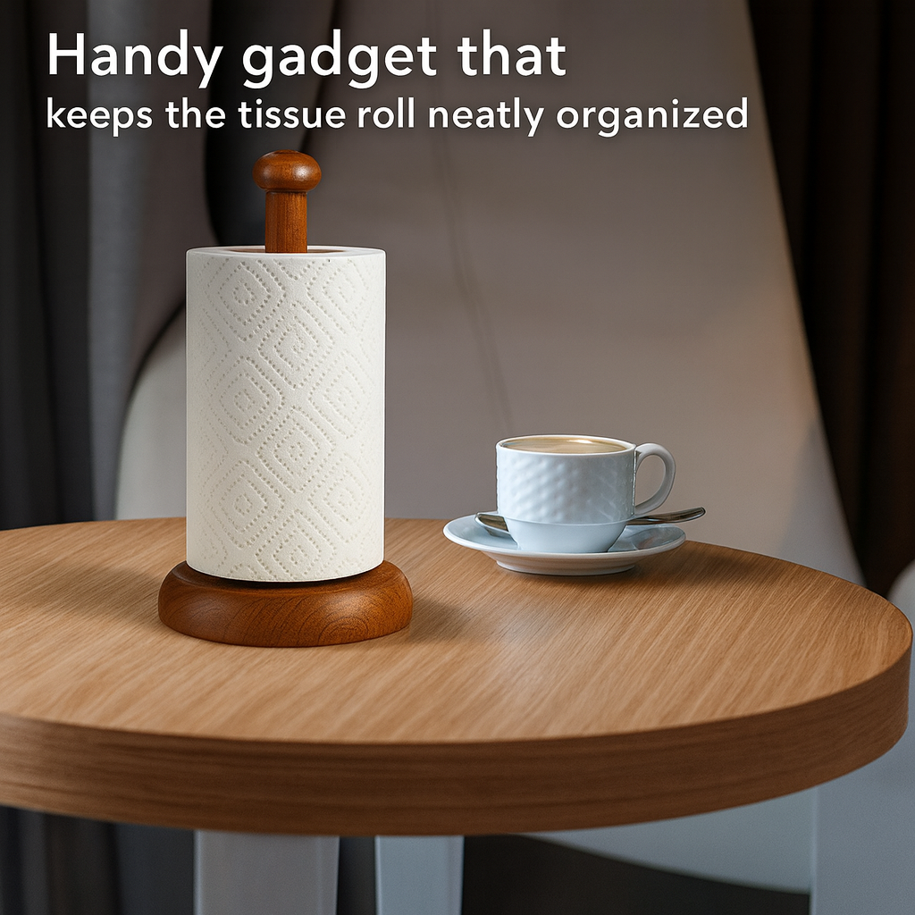 Wooden Tissue Holder for Kitchen – Handcrafted by Vintageware® (Gem Top)