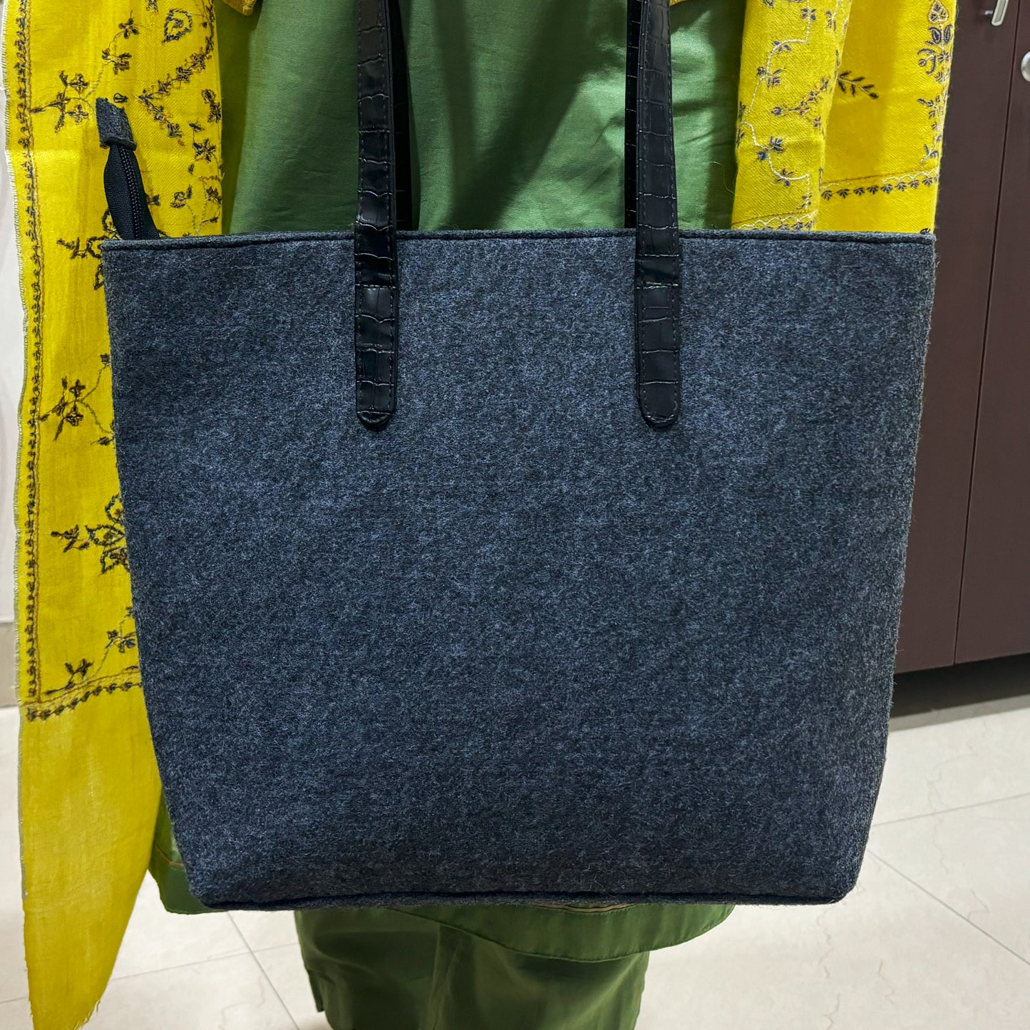 Felt Reusable Shopping Bag, Storage Tote Utility Bag