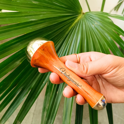 Vintageware® Kansa Wand Double Sided with Kansa Comb | Ayurvedic Massage Set (Kansa Wand-Large)