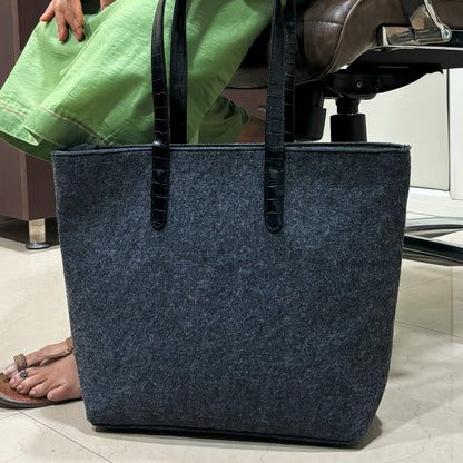 Felt Reusable Shopping Bag, Storage Tote Utility Bag