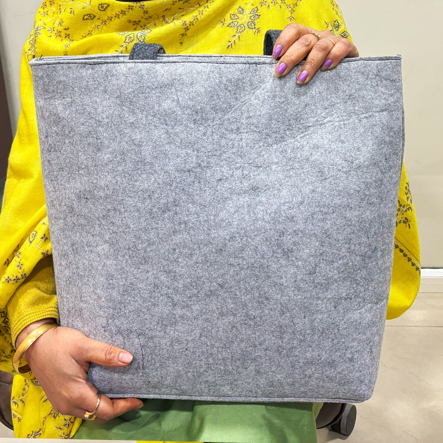 Felt Reusable Shopping Bag, Storage Tote Utility Bag
