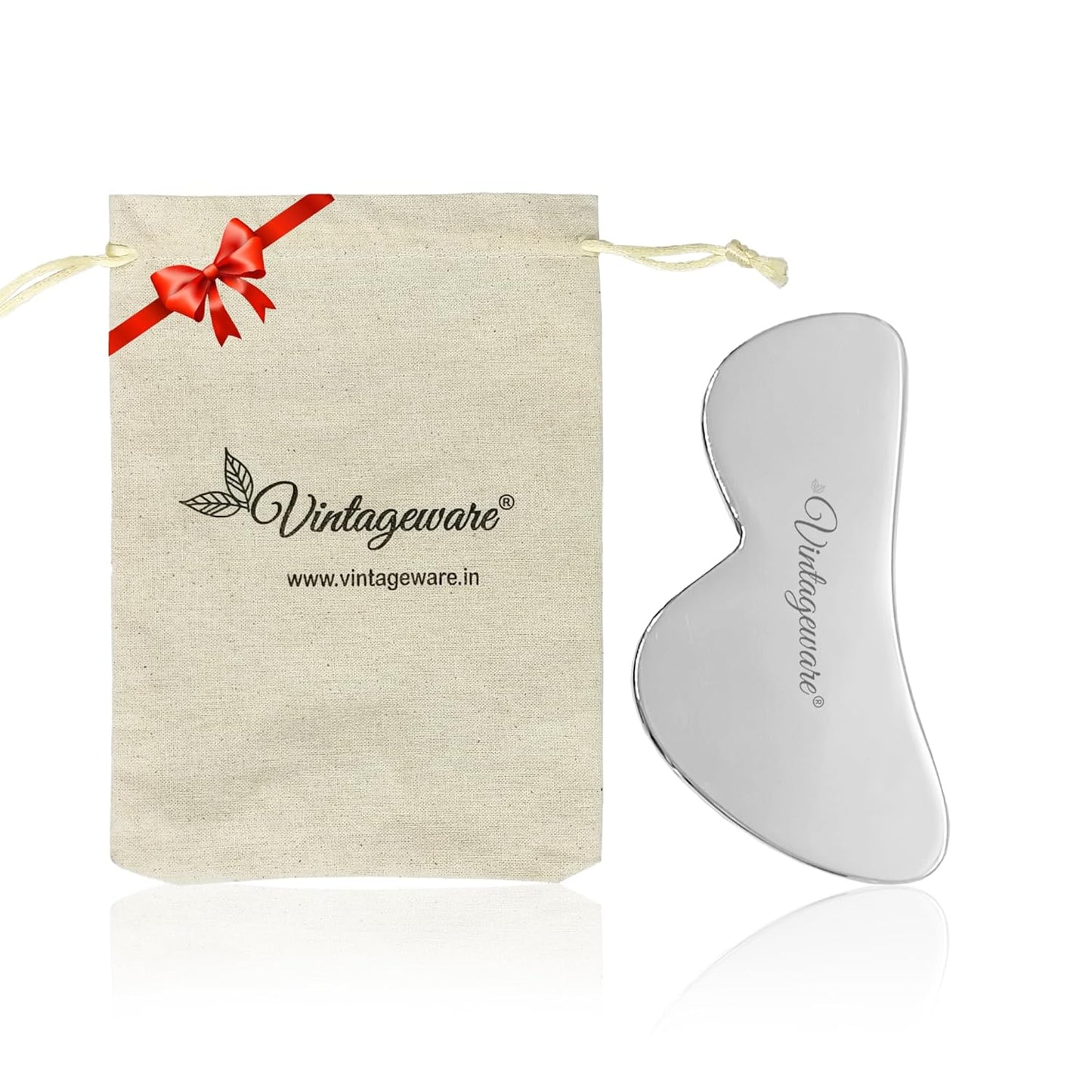 Vintageware® Gua Sha for Face – B-Shape & S-Shape Massage Tools | Stainless Steel