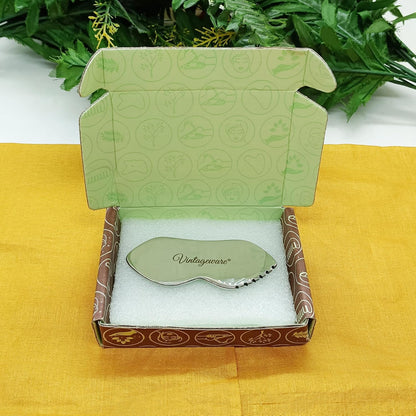 Gua Sha Face Massager | Vintageware® Stainless Steel Lip-Shaped Massage Tool