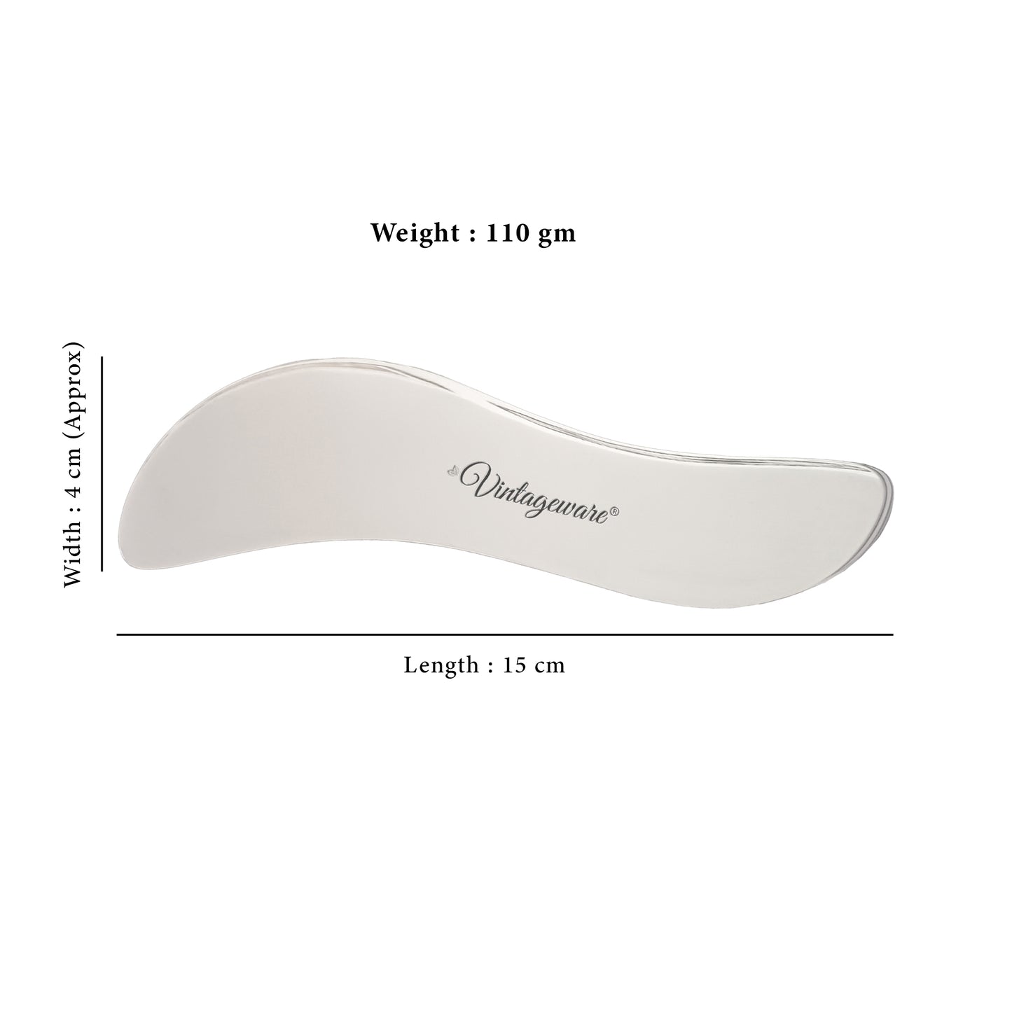 Gua Sha Tool | Vintageware® Stainless Steel Massage Scraper for Face, Neck & Body Pain Relief