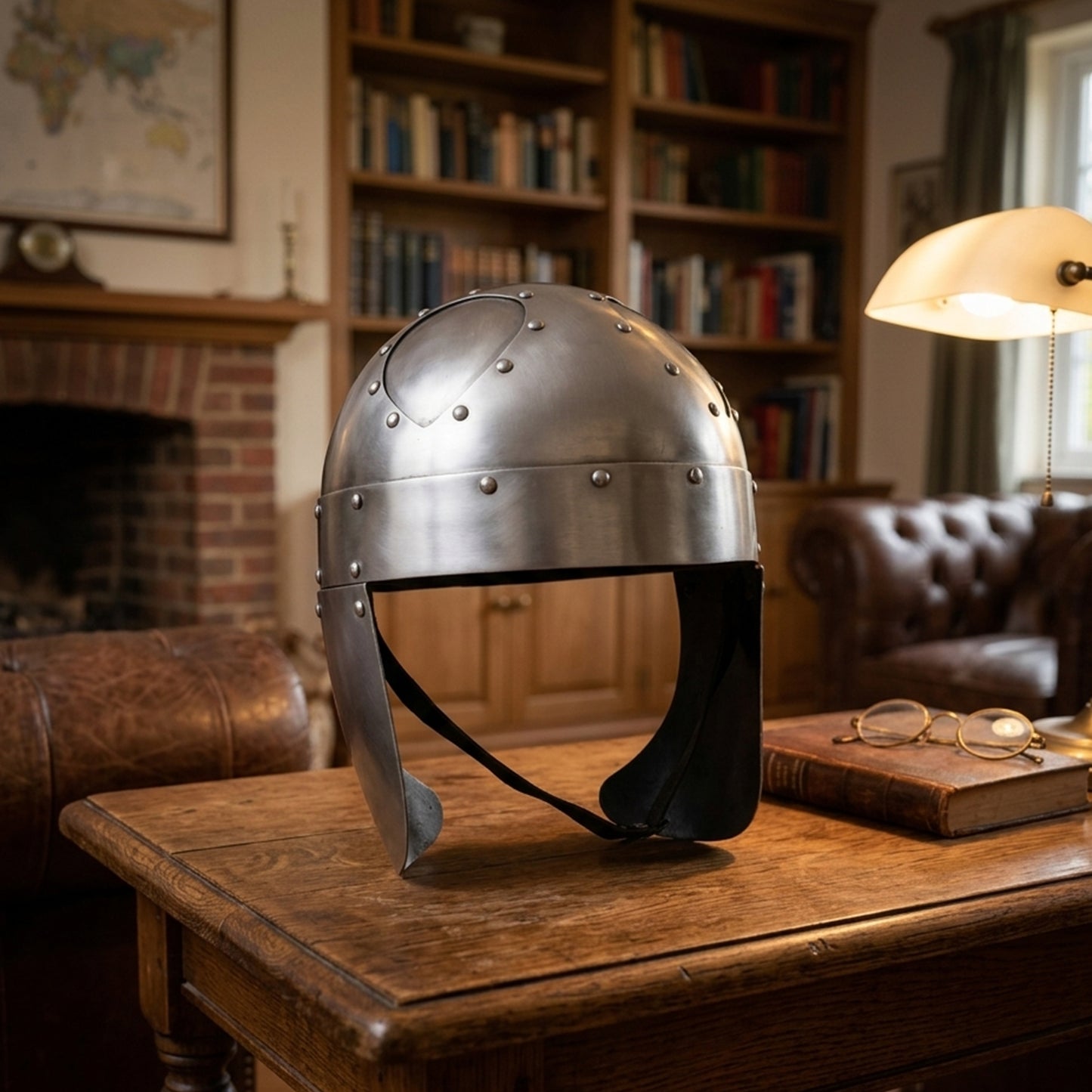 Viking Norman Helmet – 18G Steel Wearable Medieval Armor for LARP (HTA053)