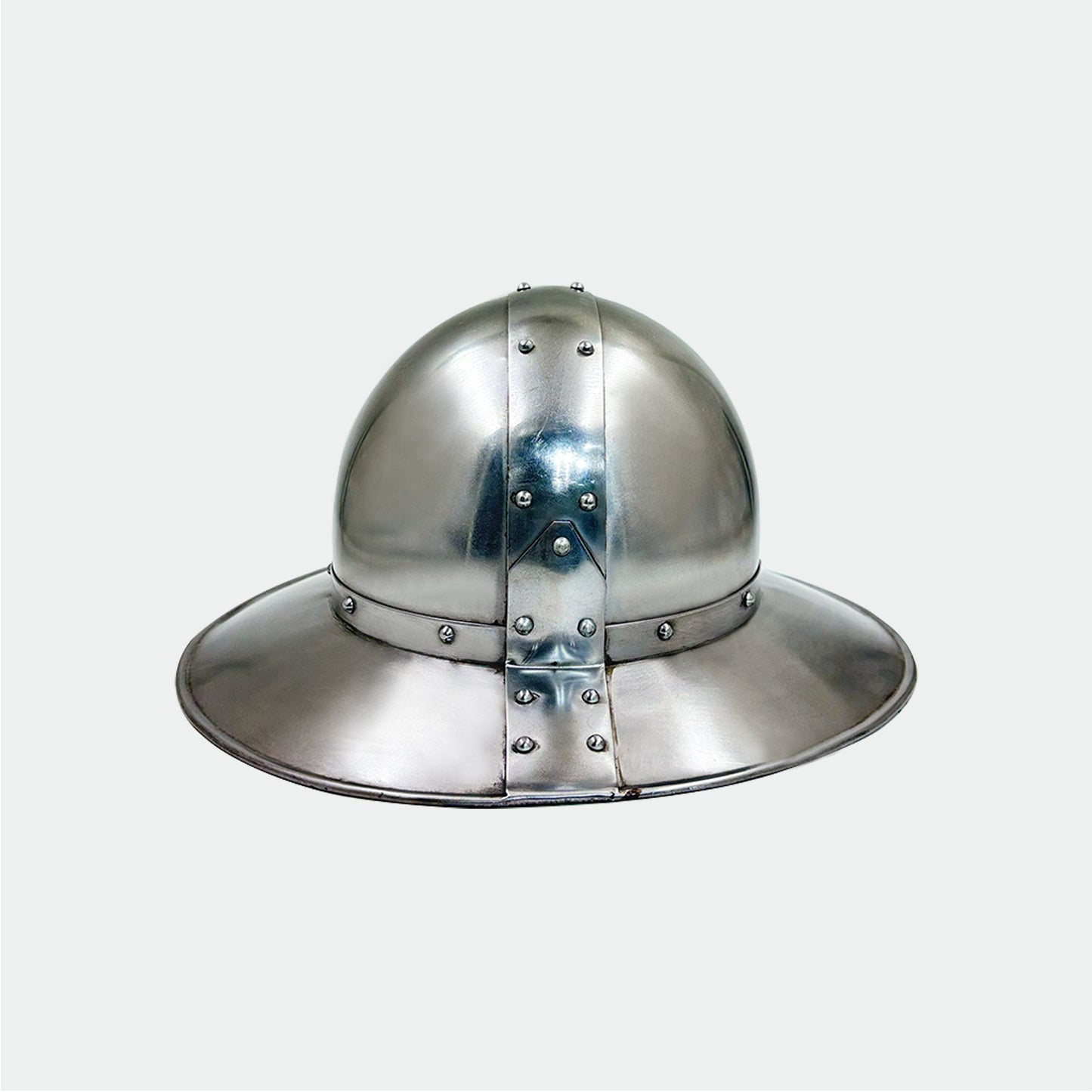 Medieval Kettle Hat Helmet – Handcrafted Steel Armor with Adjustable Straps & Liner for Cosplay, LARP & Reenactment ( HT-A018)