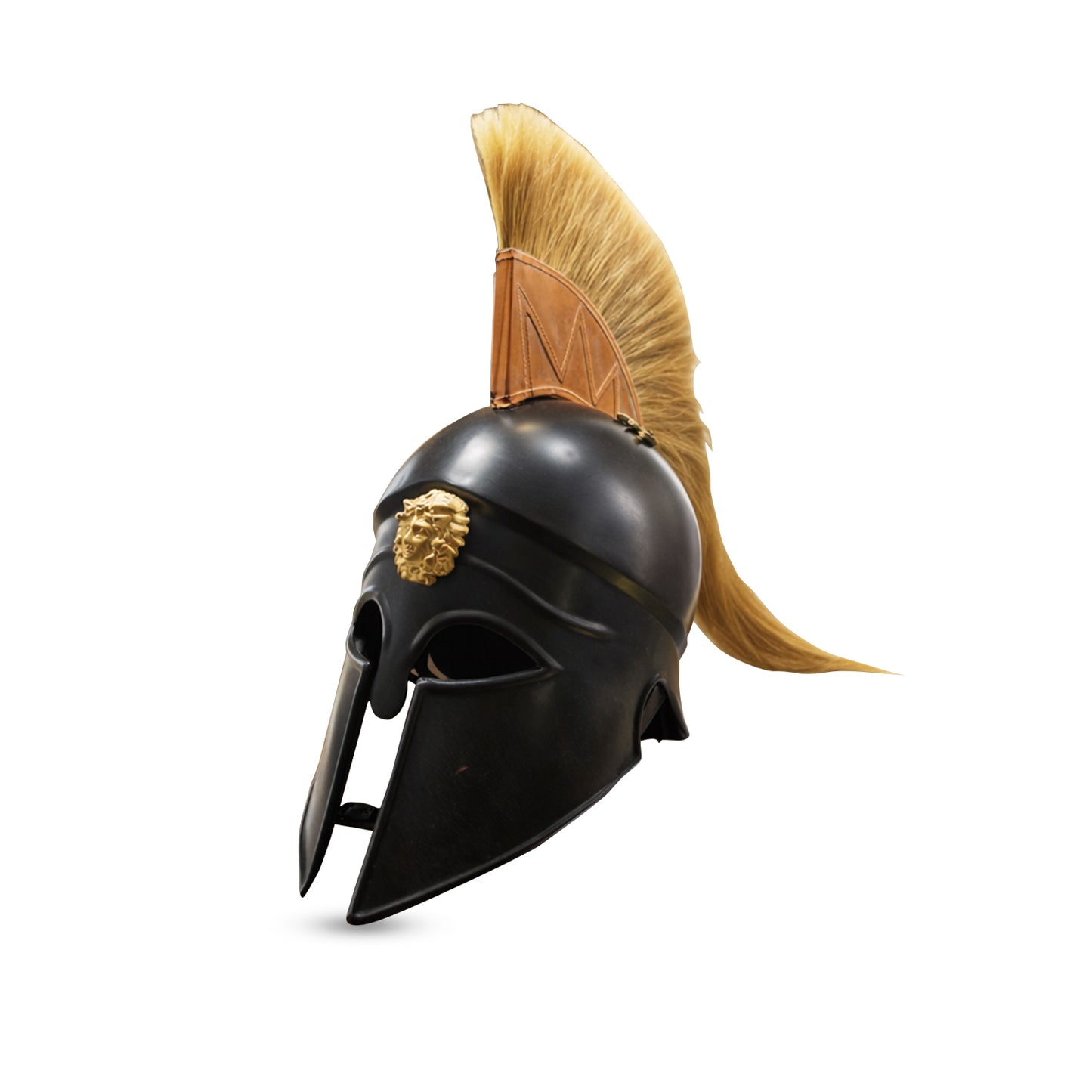 Corinthian Spartan Helmet Copper Finish – Greek Steel Armor for LARP (HT-A006)