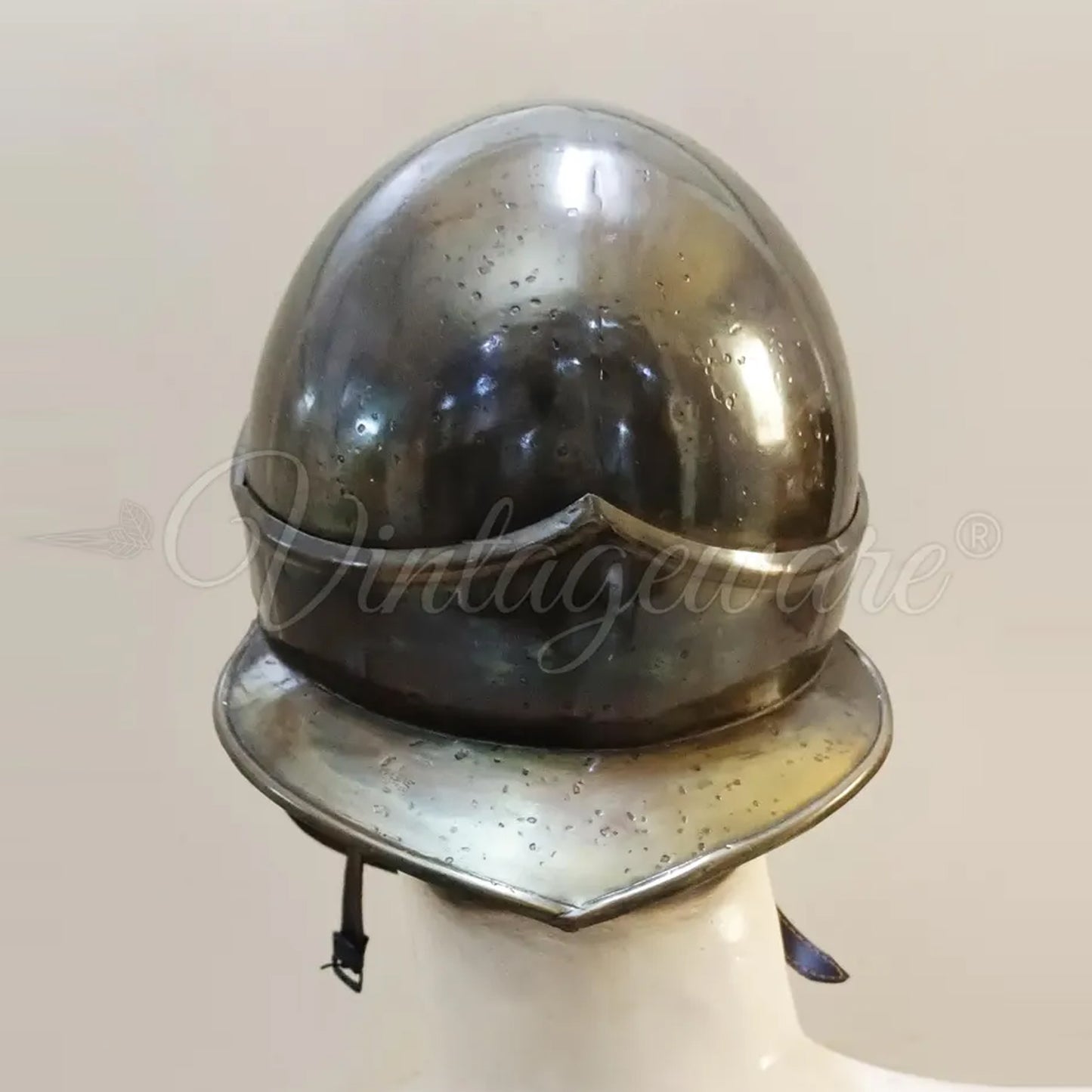 Spartan Helmet Antique Brass Steel – Leonidas Greek Armor (HT-A030)