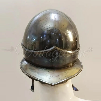 Spartan Helmet Antique Brass Steel – Leonidas Greek Armor (HT-A030)