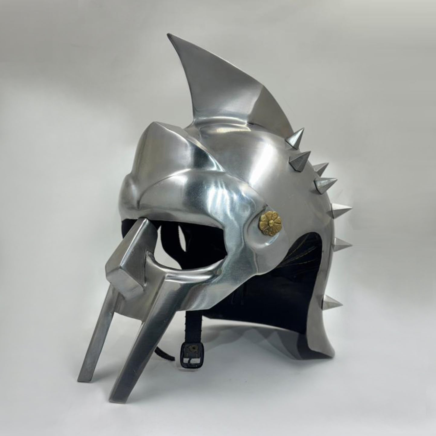 Handcrafted Gladiator Helmet with Face Guard – Maximus Steel Armor for Cosplay, LARP, Halloween & Display (HT-A007)