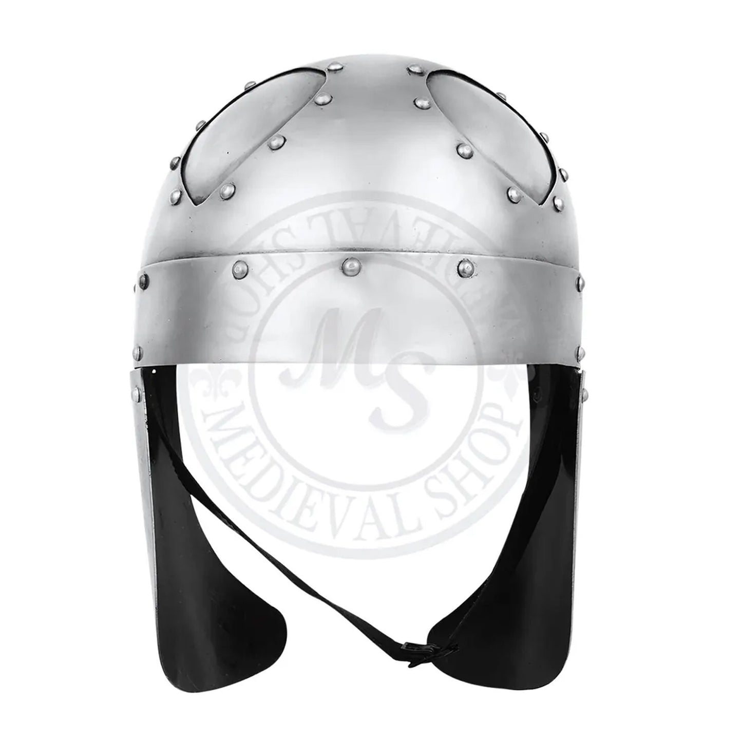 Viking Norman Helmet – 18G Steel Wearable Medieval Armor for LARP (HTA053)