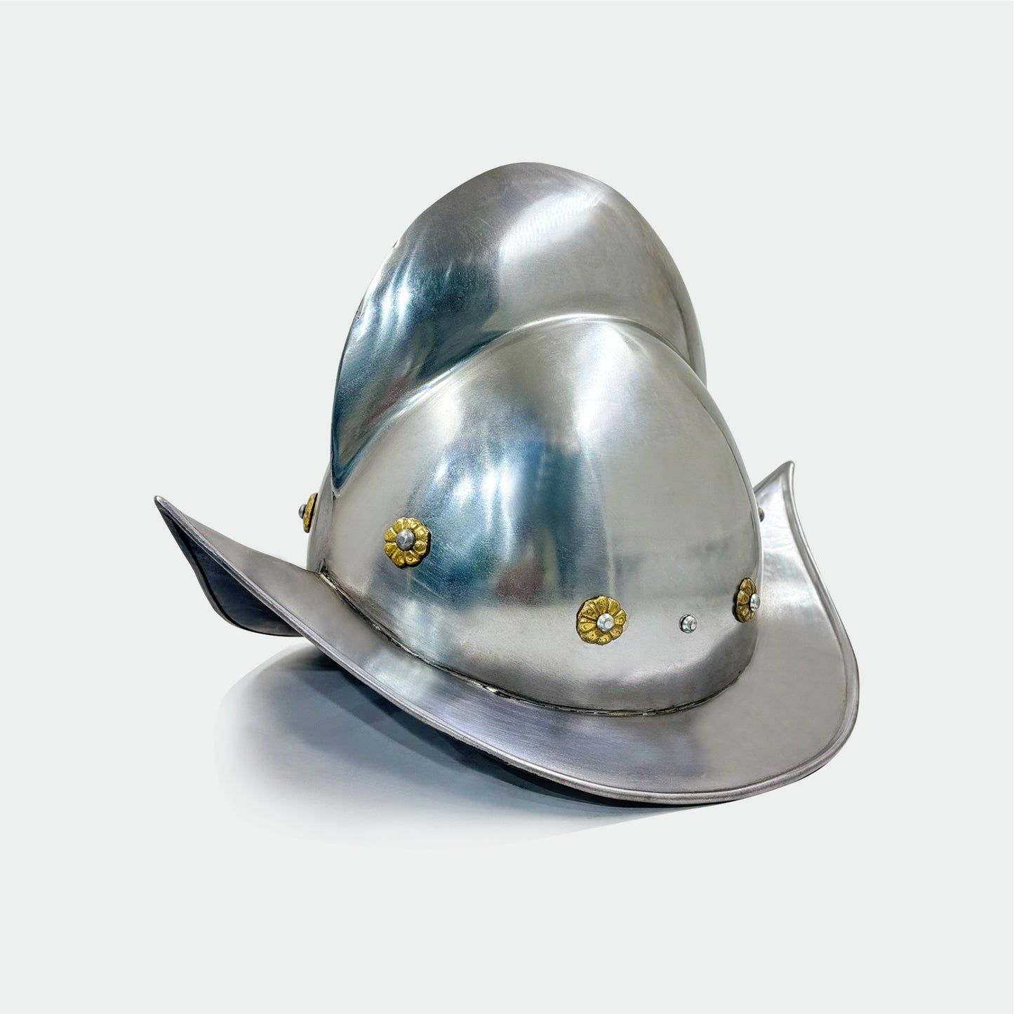Comb Morion Helmet – Polished Steel Spanish Conquistador Armor for Cosplay, LARP, Reenactment & Display(HT-A021)