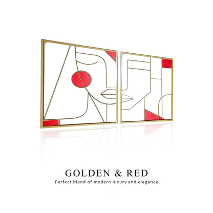 Metal Wall Art Couple Sculpture – Elegant Home Decor Hanging