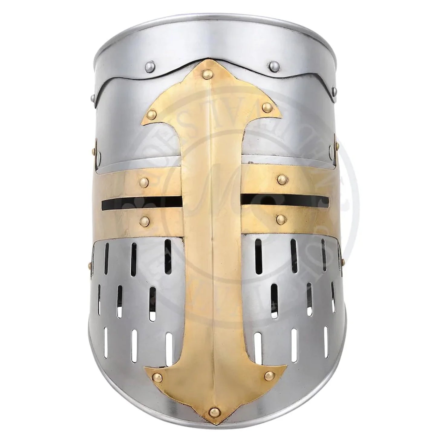 Medieval Sugarloaf Templar Helmet – Hand-Forged Steel Crusader Armor (HT-A027)