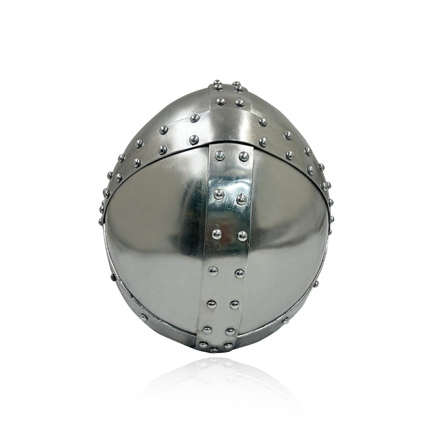 Crusader Spangenhelm Helmet – Hand-Forged 14 Gauge Steel Medieval Knight Armor for Cosplay, LARP, Reenactment & Display ( HT-A040)