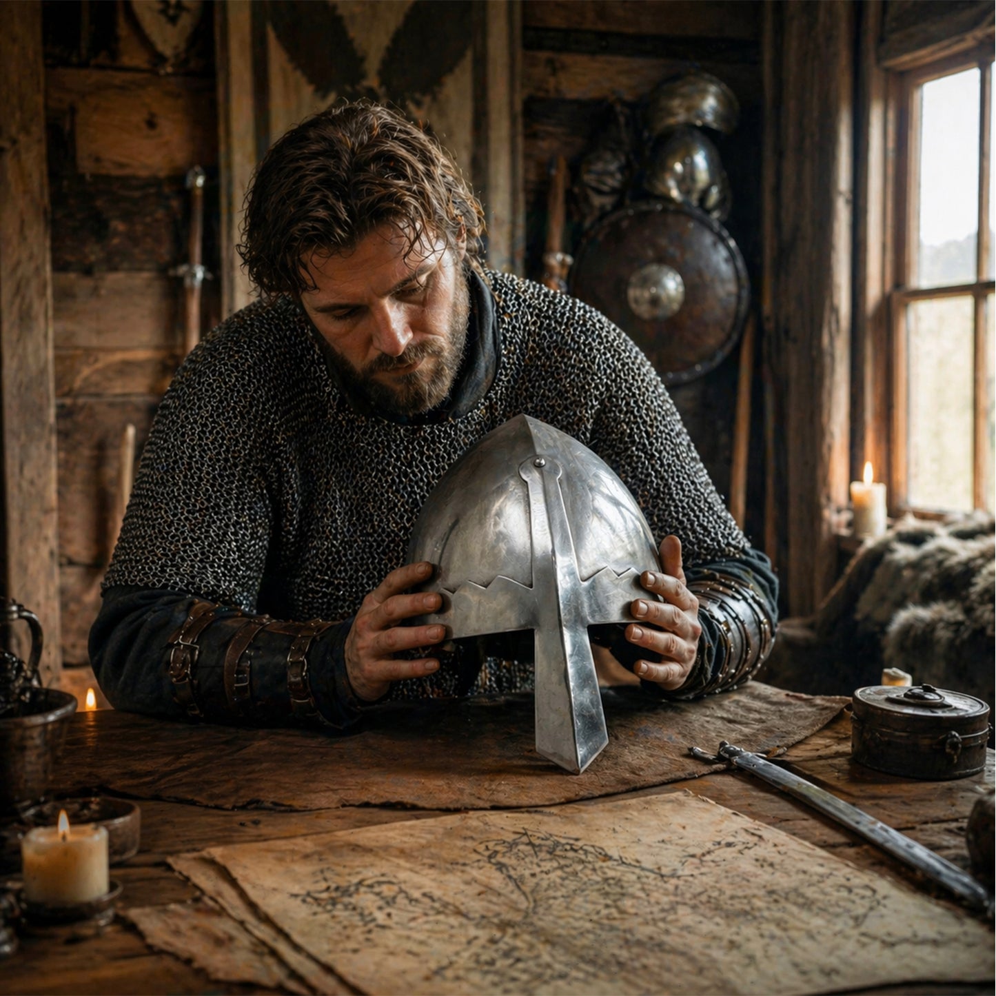 Norman Nasal Helmet – Hand-Forged Steel Viking Knight Armor for Cosplay, LARP, Reenactment & Medieval Display (HT-A023)