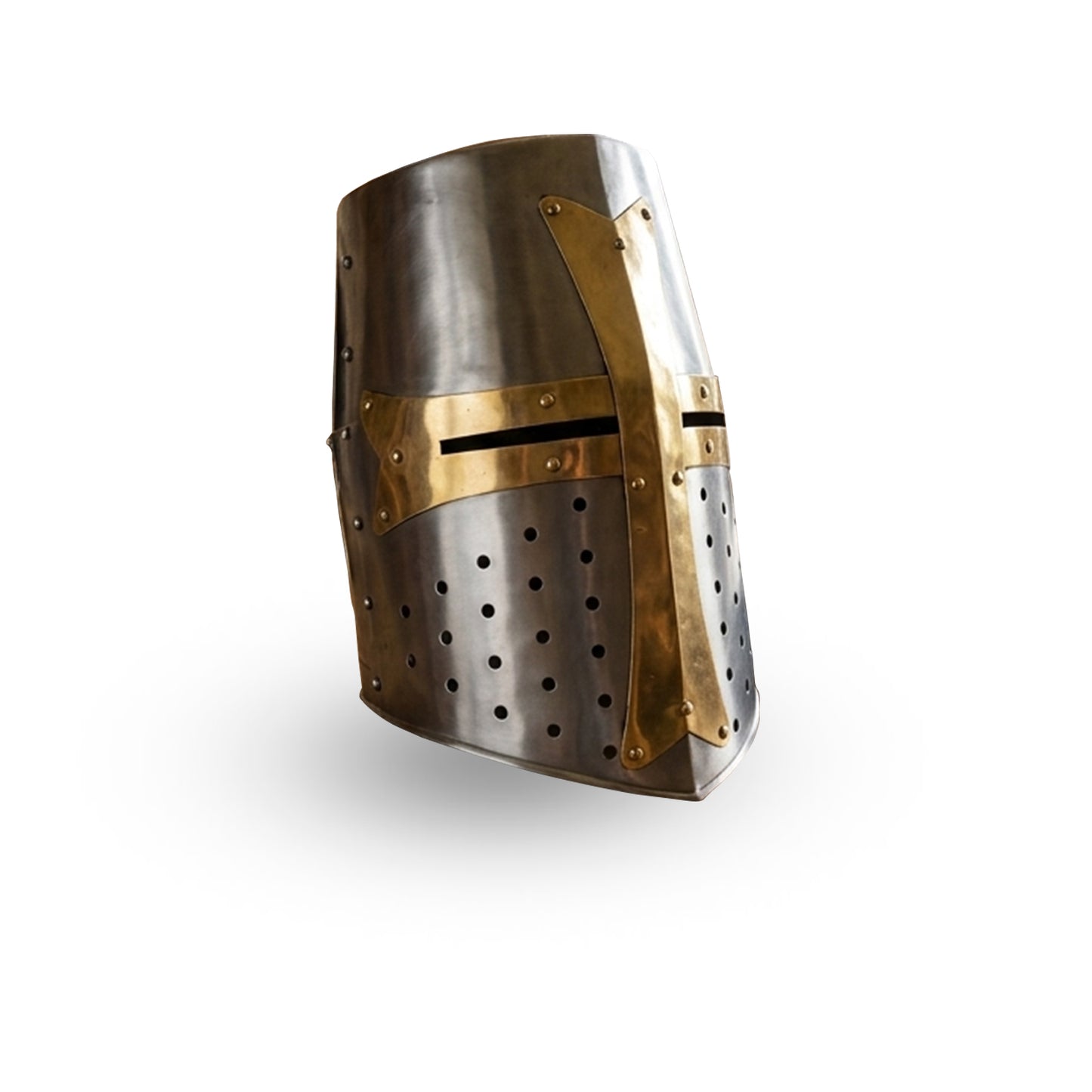 Templar Crusader Helmet – Handmade 18G Steel Medieval Knight Armor (HT-A029)