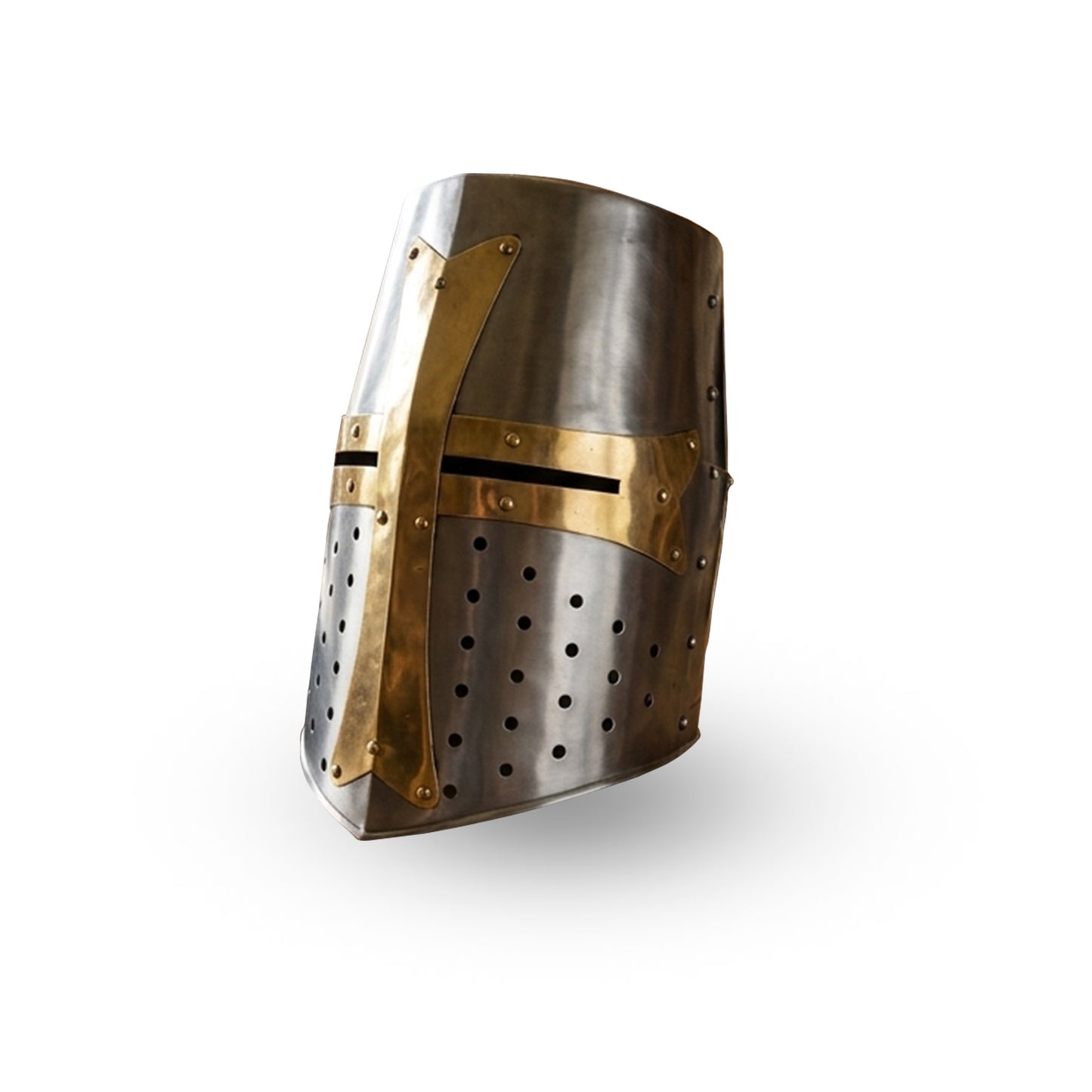 Templar Crusader Helmet – Handmade 18G Steel Medieval Knight Armor (HT-A029)