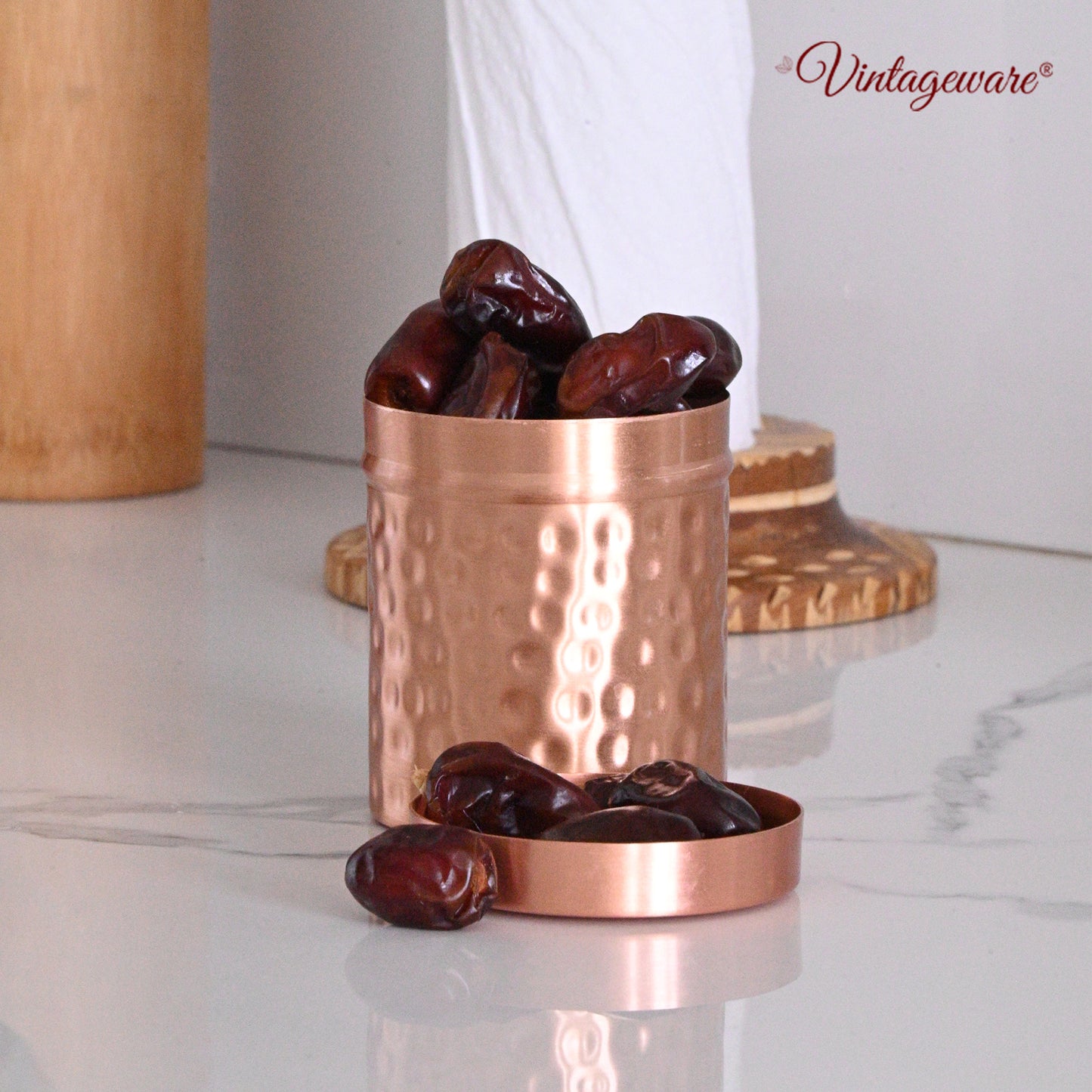 copper jar with lid
