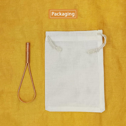 Pure copper tongue scraper for fresh breath