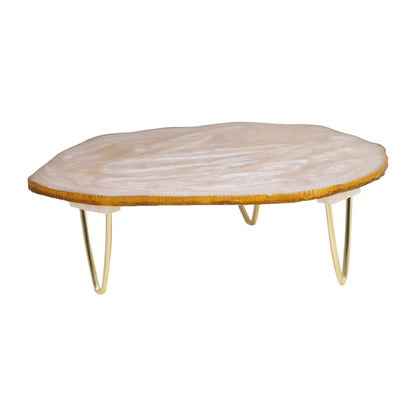 Resin Cake Stand With Server (Beige) - Vintageware
