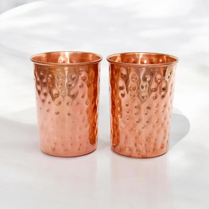 Copper Glass Hammered