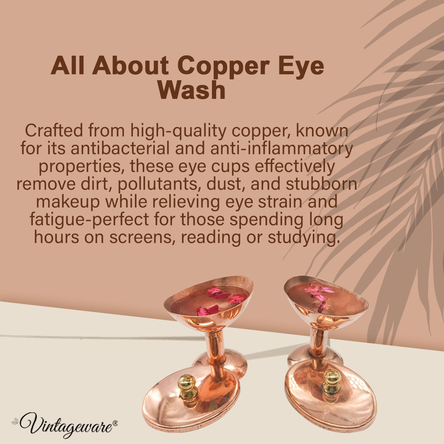 copper eye wash cup