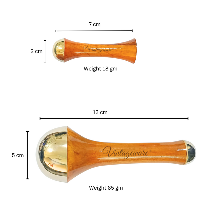 Double-sided kansa wand combos for relaxation