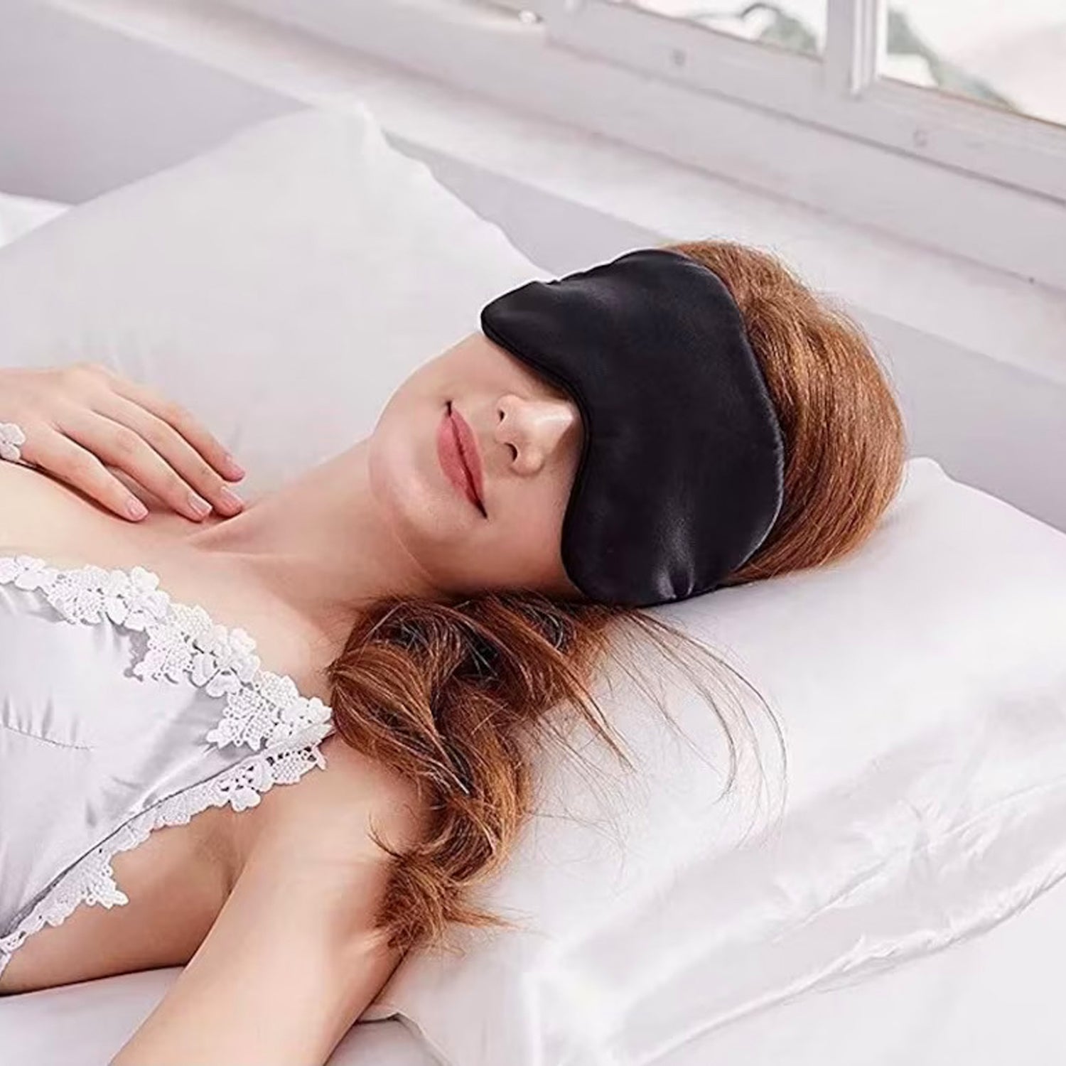 Eye Mask for Sleeping with Adjustable Strap Super Soft Sleeping Mask Blind Fold for Comfortable Sleep - Vintageware