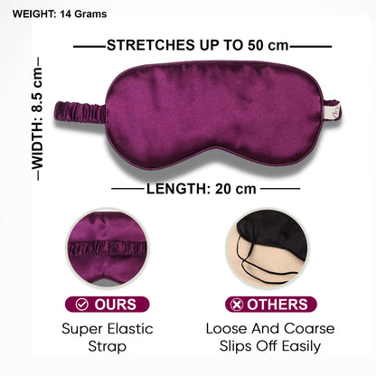 Sleeping Eye Mask Soft & Adjustable (Purple) - Vintageware