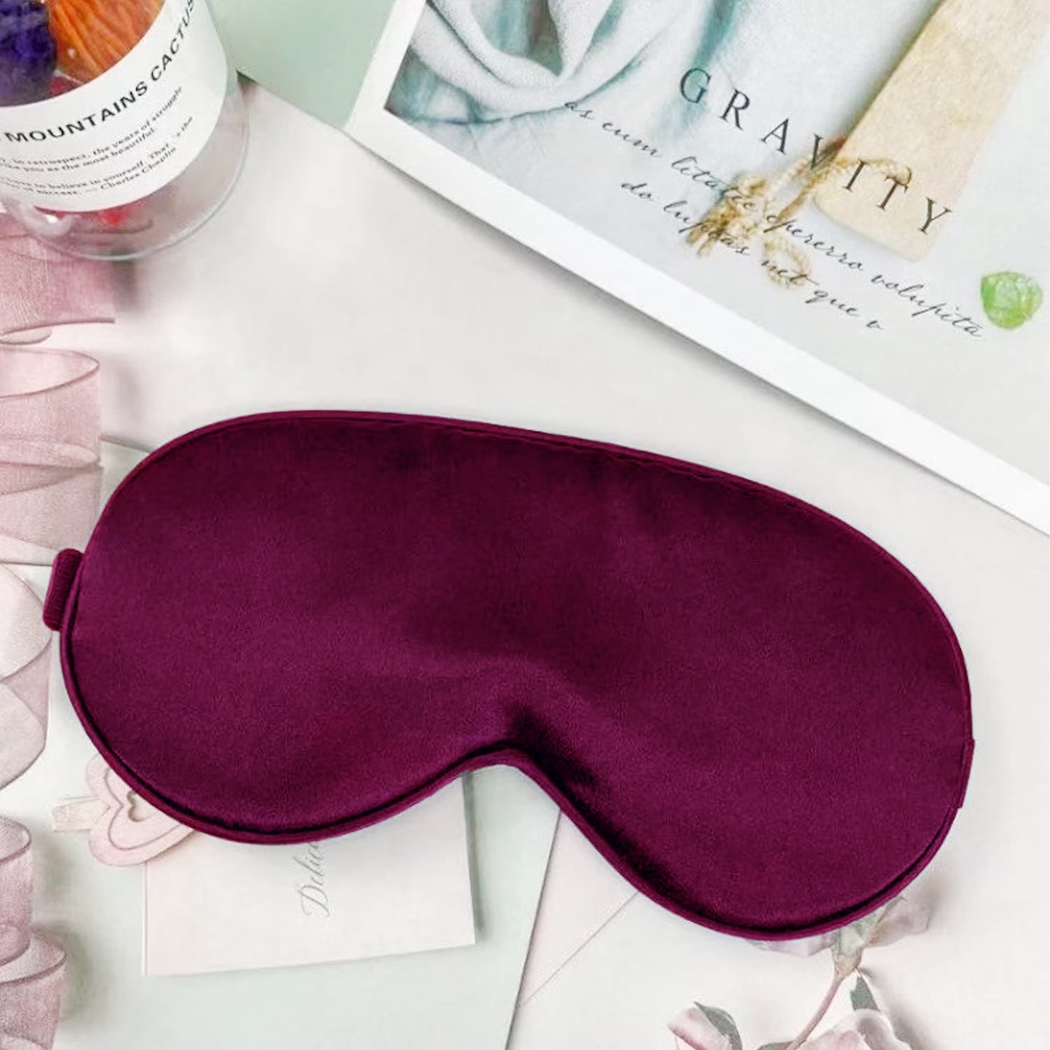Sleeping Eye Mask Soft & Adjustable (Purple) - Vintageware