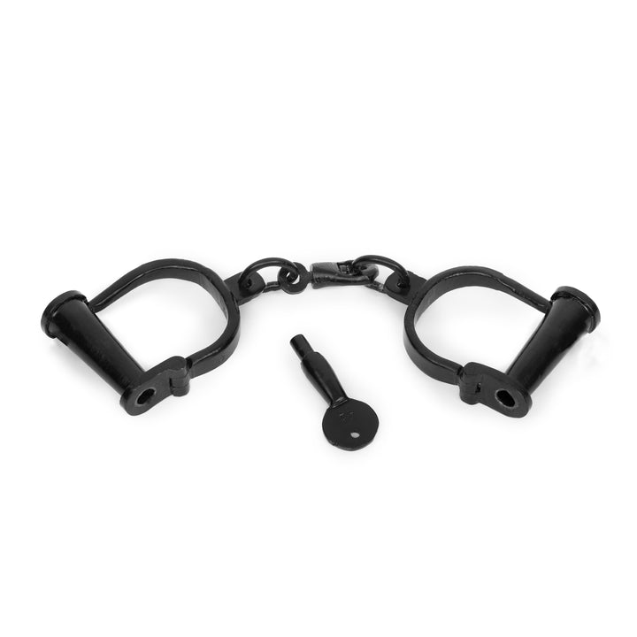 Indian Police Handcuff For Role Play (Black, Non Adjustable) - Vintageware