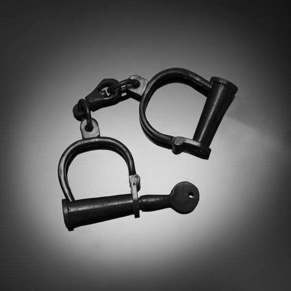 Indian Police Handcuff For Role Play (Black, Non Adjustable)