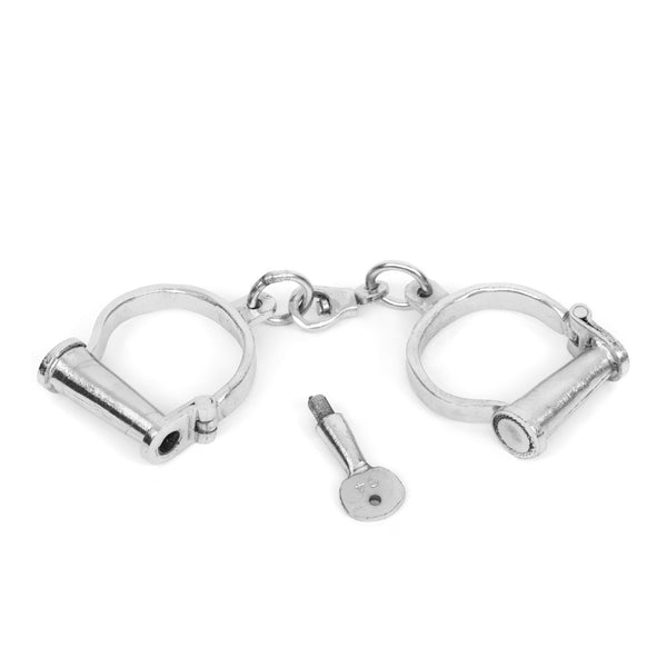 Indian Police Handcuff For Role Play (Chrome, Non Adjustable) - Vintageware