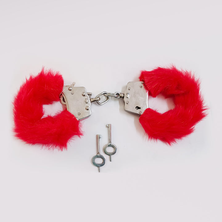 Red Carbon Steel Toy Handcuff Hathkadi - Vintageware