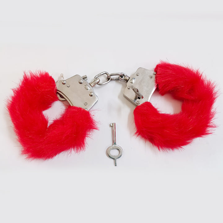 Red Carbon Steel Toy Handcuff Hathkadi - Vintageware