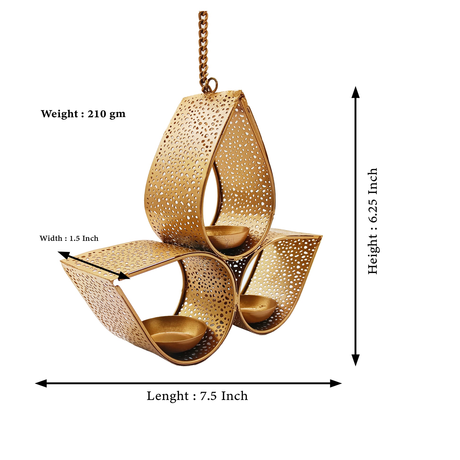 Handcrafted hanging candle holders for tealights