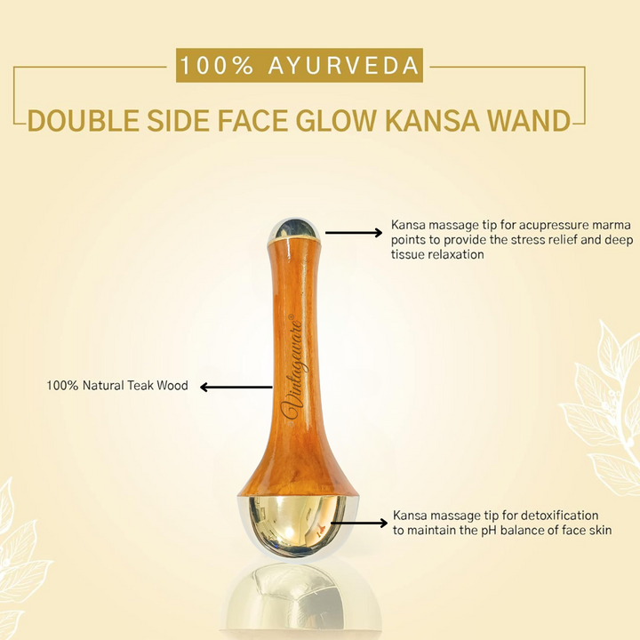 Handmade kansa wand combos with teak wood handle