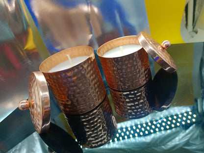 Scented Candle Jar with Lid – Vintageware® Soy Wax Candle in Copper Finish Jar