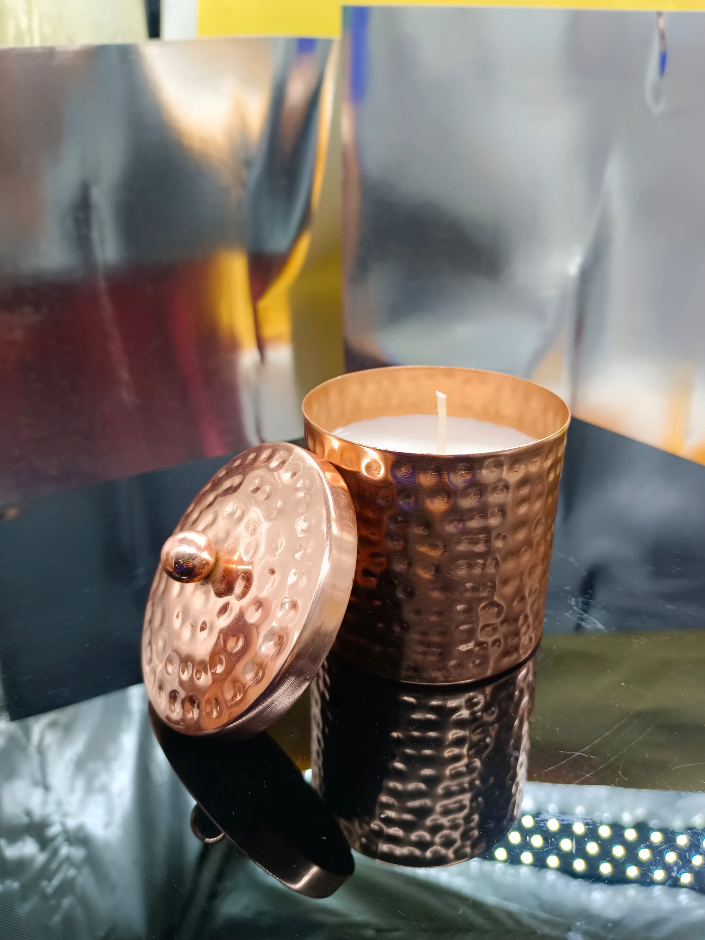 Scented Candle Jar with Lid – Vintageware® Soy Wax Candle in Copper Finish Jar