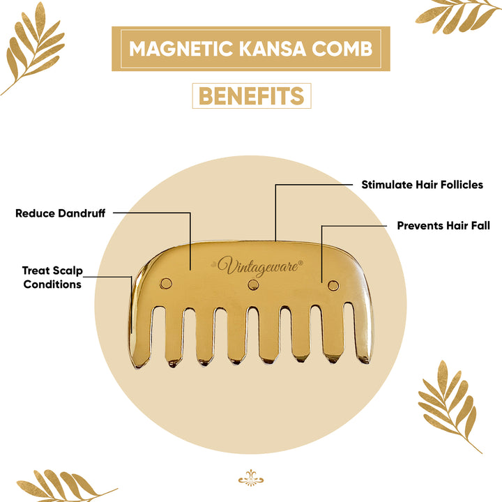 Magnetic Kansa Comb Massage Tool For Scraping - Vintageware